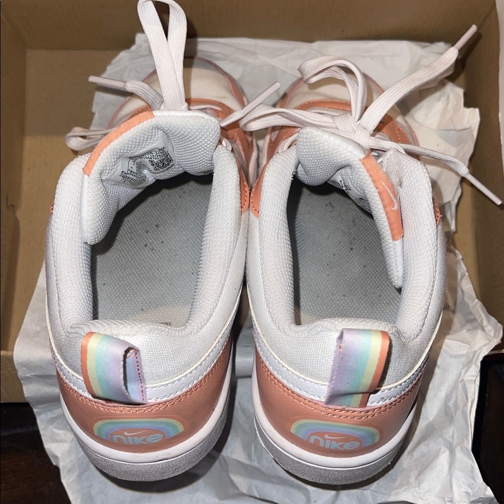 Nike Kids' Coral and White Sneakers - Picture 6 of 9